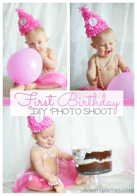 DIY 1st Birthday Photo Shoot at ucreateparties.com
