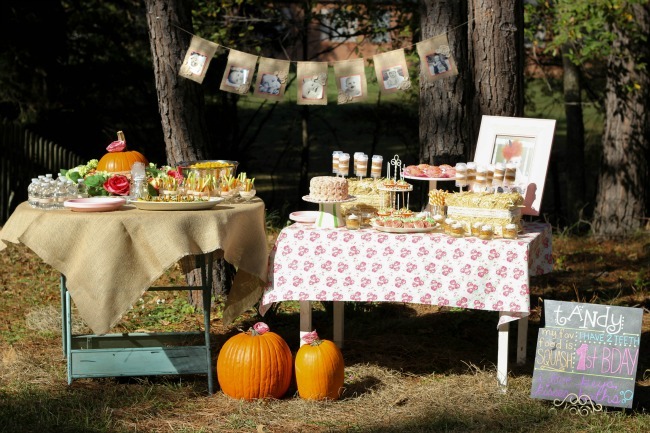 Shabby Chic Fall Birthday Party