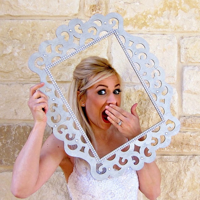 framed bling photo props by Morena's Corner