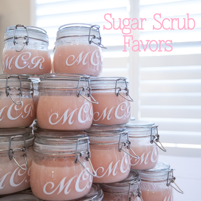 sugar scrub favors diy