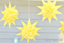 hanging sunburst pom poms hanging sunburst pom poms