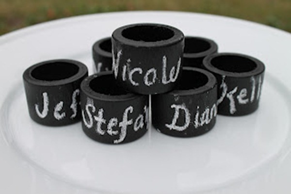 chalkboard napkin rings diy