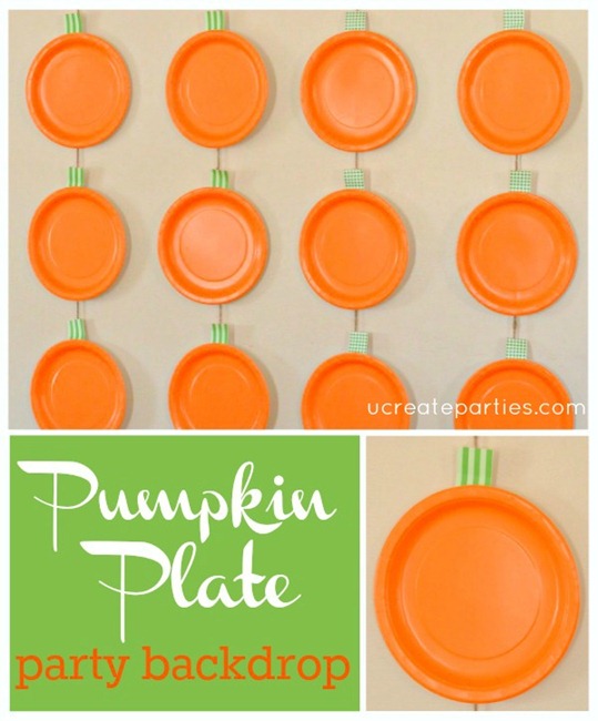 Pumpkin Plate Party Backdrop Tutorial